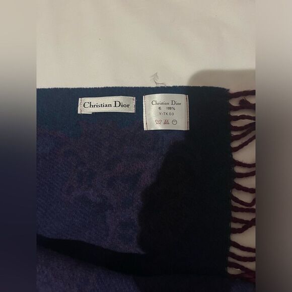 CHRISTIAN DIOR Wool vintage scarf - Picture 6 of 8